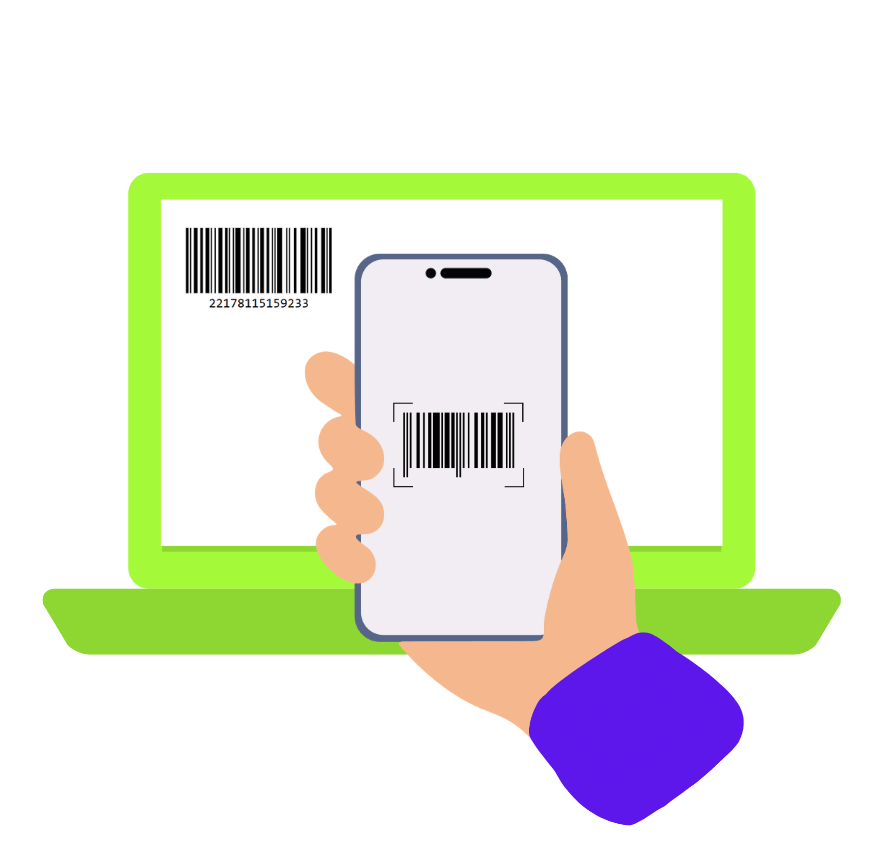 Laptop qr code