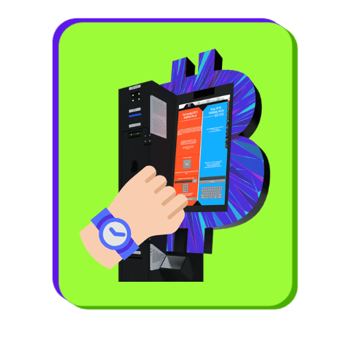 Bitcoin ATM dispositivo portatile e orologio da polso
