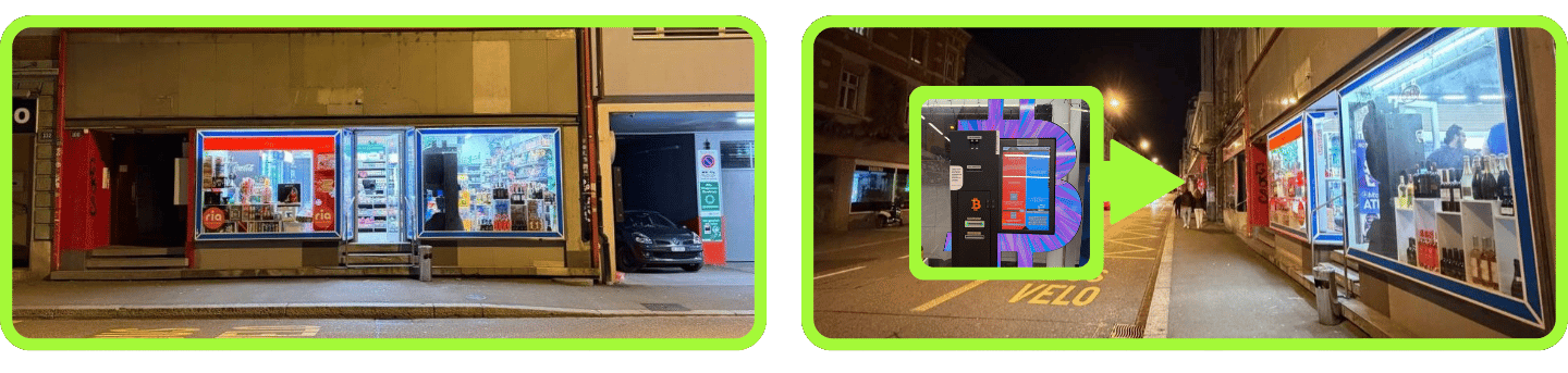 Bilder vom Bitcoin ATM in Basel