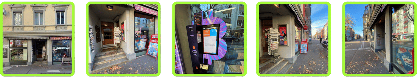 5 Fotos des Bitcoin ATM in Zürich