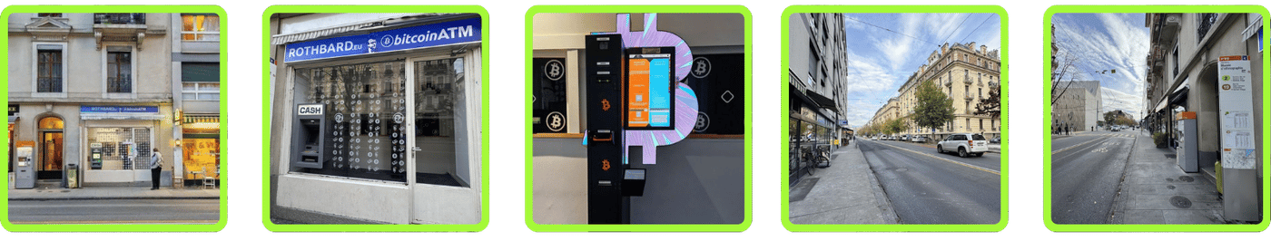 5 Fotos des Standorts des Bitcoin ATM in Genf