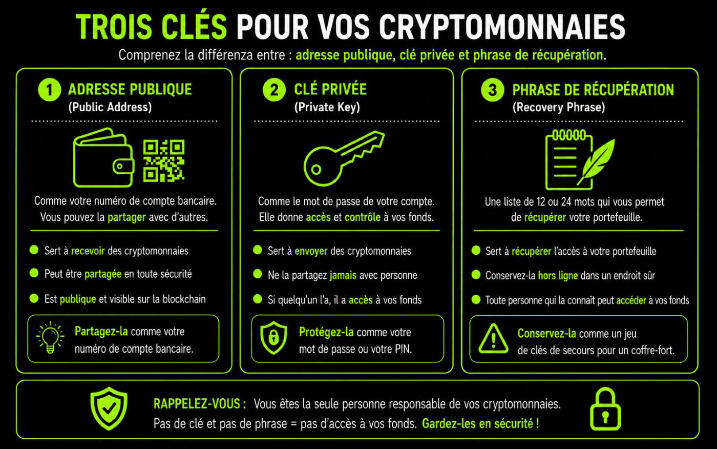 Un graphique expliquant le fonctionnement d'un portefeuille BTC.