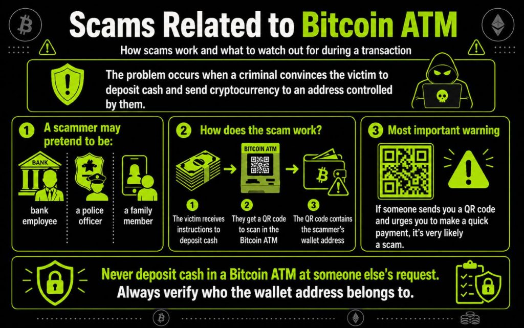 Information About Cryptocurrency Scams Involving Bitcoin ATMs