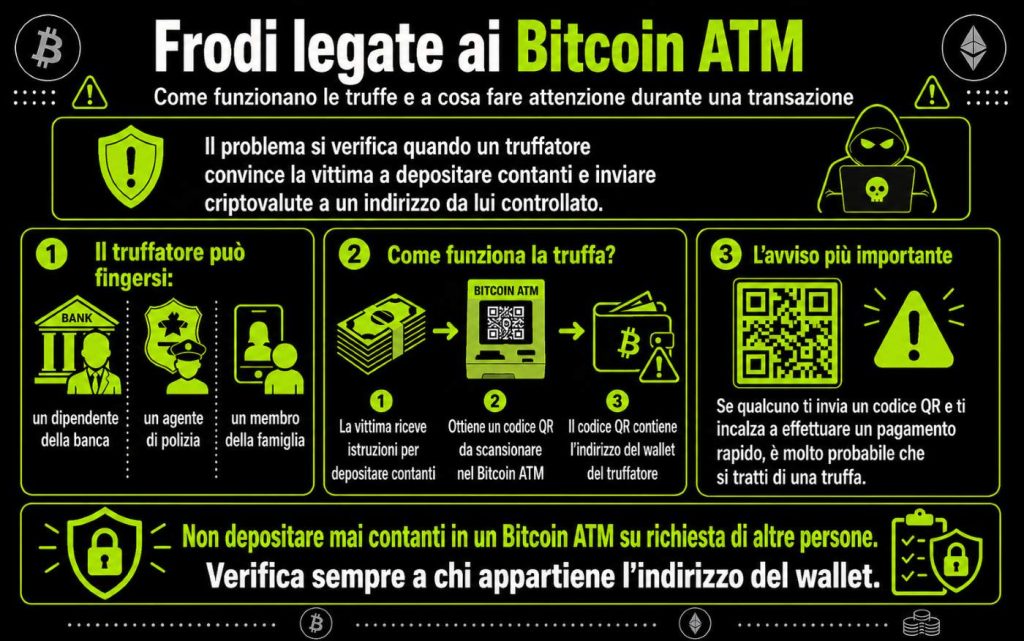 Informazioni sulle truffe crypto con i Bitcoin ATM