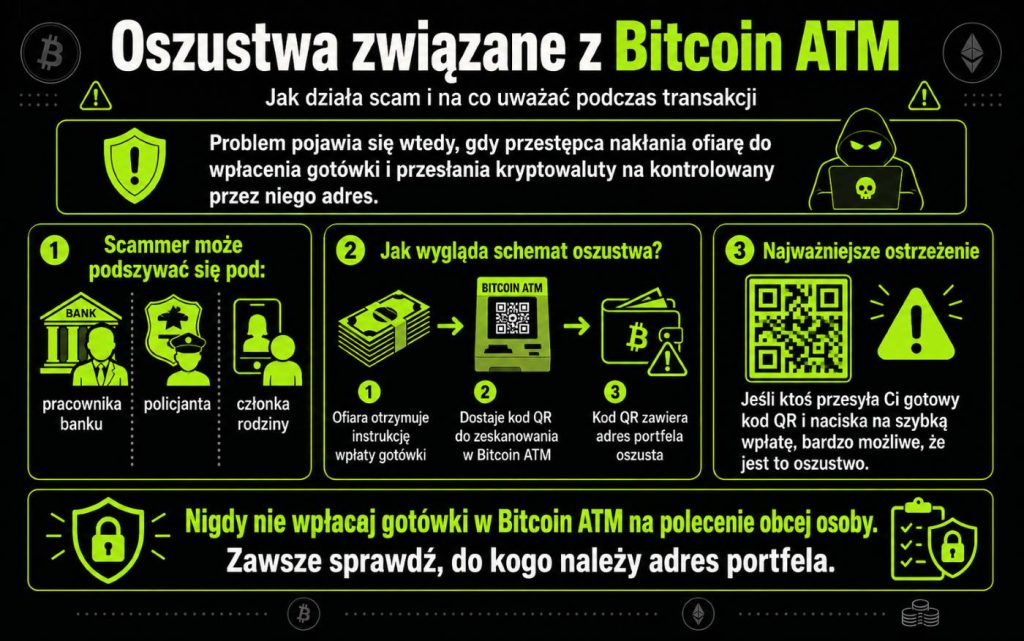 Informationen über Kryptowährungsbetrug mit Bitcoin ATMs