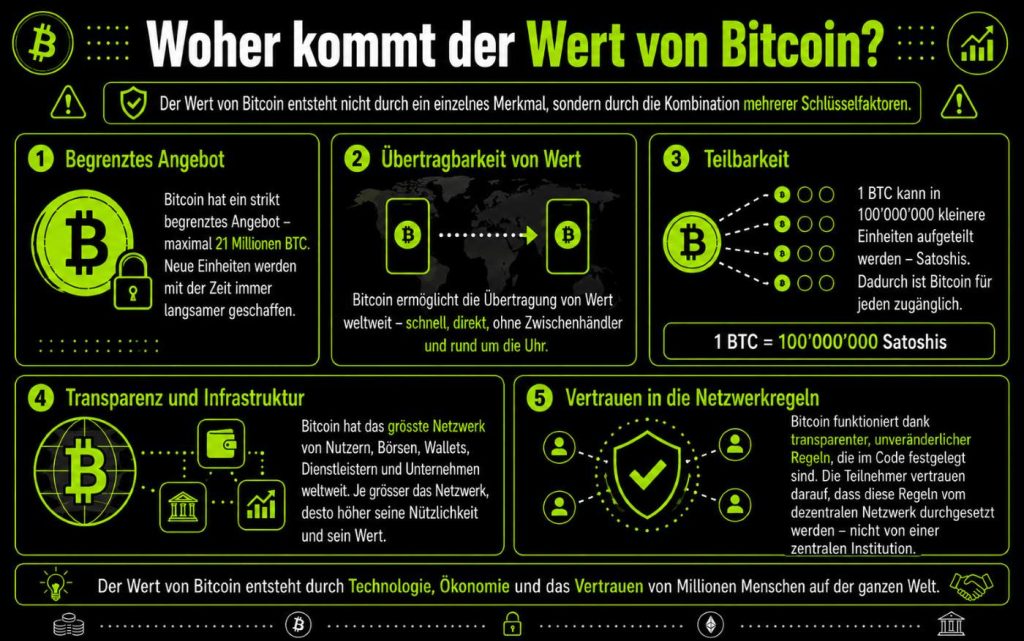 Woher stammt der Wert von Bitcoin?