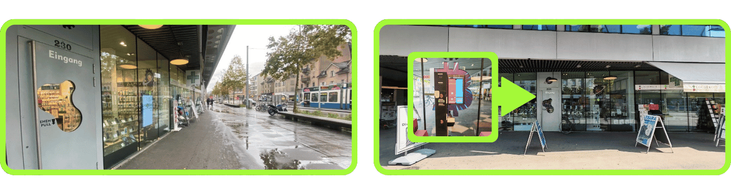 Bilder vom Bitcoin ATM in Zurich