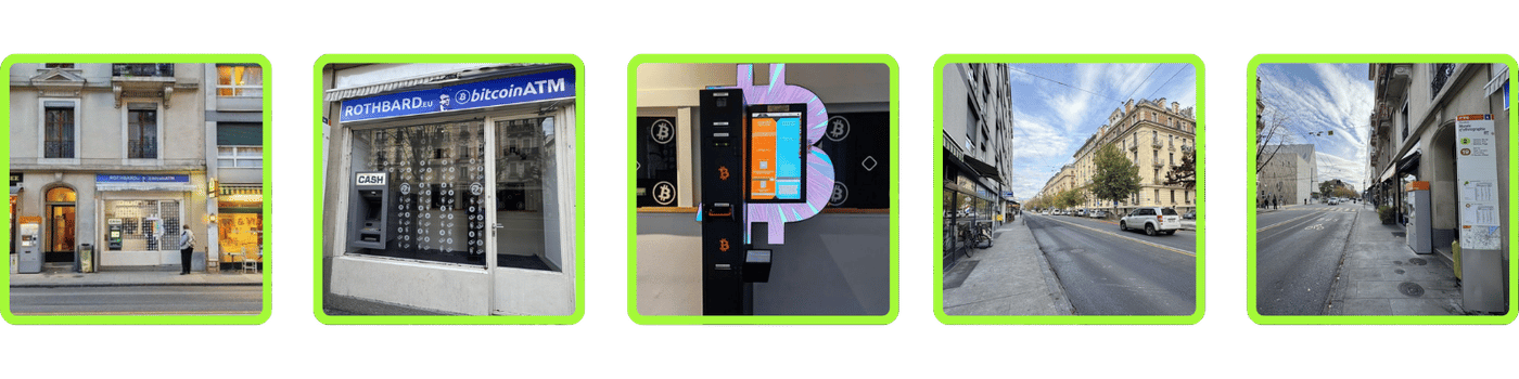 5 Fotos des Standorts des Bitcoin ATM in Genf