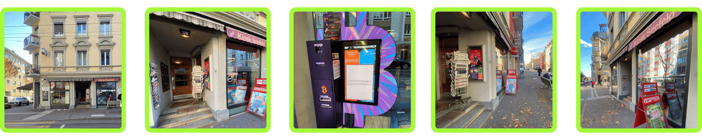 5 Fotos des Bitcoin ATM in Zürich