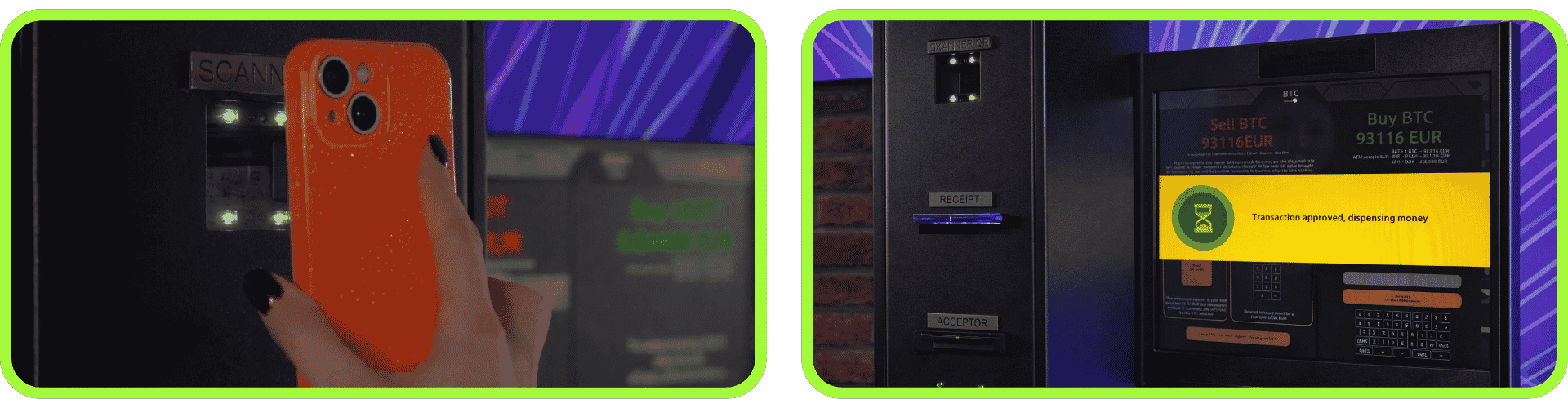 Bargeldabhebung am Bitcoin ATM